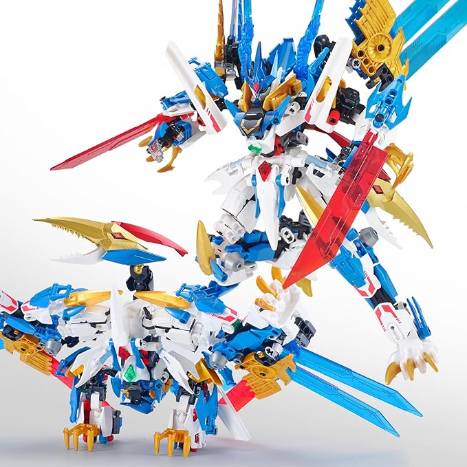 Dinosaurs Transforming Mech Technic Building Sets，Pterodactyl 2-in-1 Building Block Model, Robot Action Figures Building Kits, Birthday for Boys, Adult Age 8-12 (Pterodactyl)