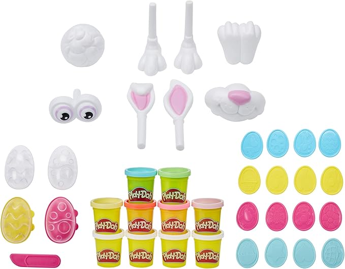 Play-Doh Easter Basket Toys 25-Piece Bundle; Make Your Own Easter Bunny Kit with Easter Eggs, Stampers, 10 Play-Doh 2-Ounce Cans (Amazon Exclusive)