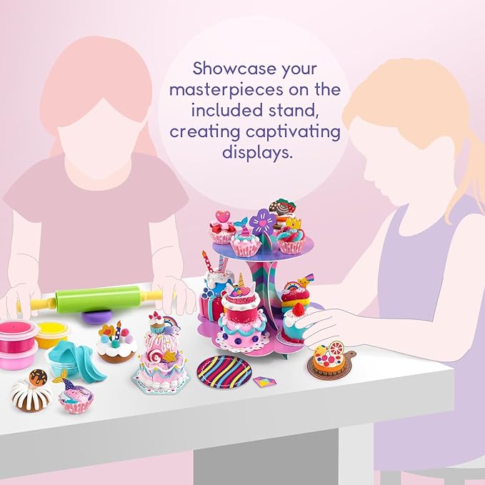 Craft Kits for Kids, Make Your Own Mini Desserts with Air Dry Clay, Create & Display Clay Creations, Art Activities, Great Gifts for Girls