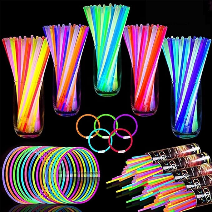 960 Pack Glow Sticks Bulk Party Supplies Glow In The Dark Party Favors Glow Sticks Necklaces Bracelets with Connectors 8" Glowsticks Light Up Toys Neon Birthday Decorations Football Party Supplies