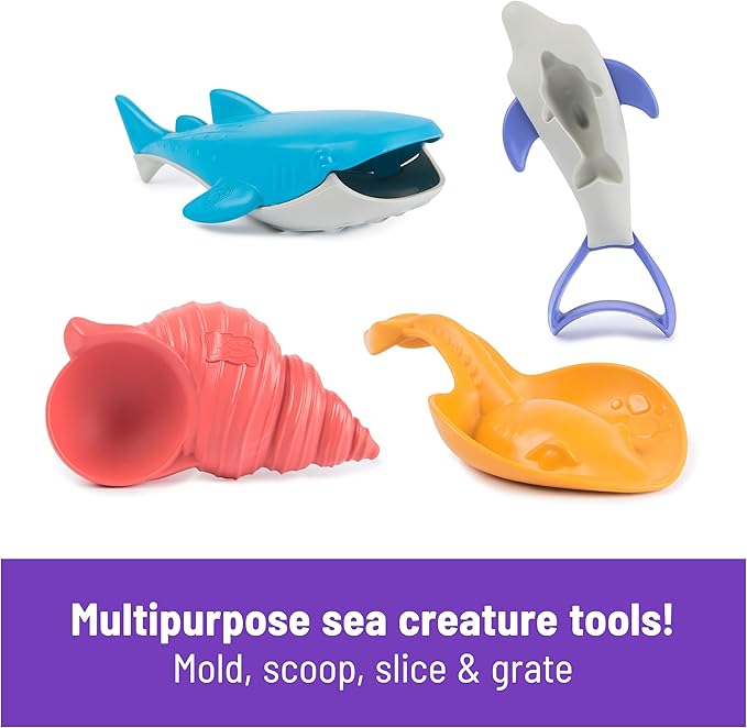Kinetic Sand, Project Planet Deep Sea with 24oz Play Sand & Sea Creature Tools, Sustainably Minded Eco Friendly Materials, Sensory Toys for Kids