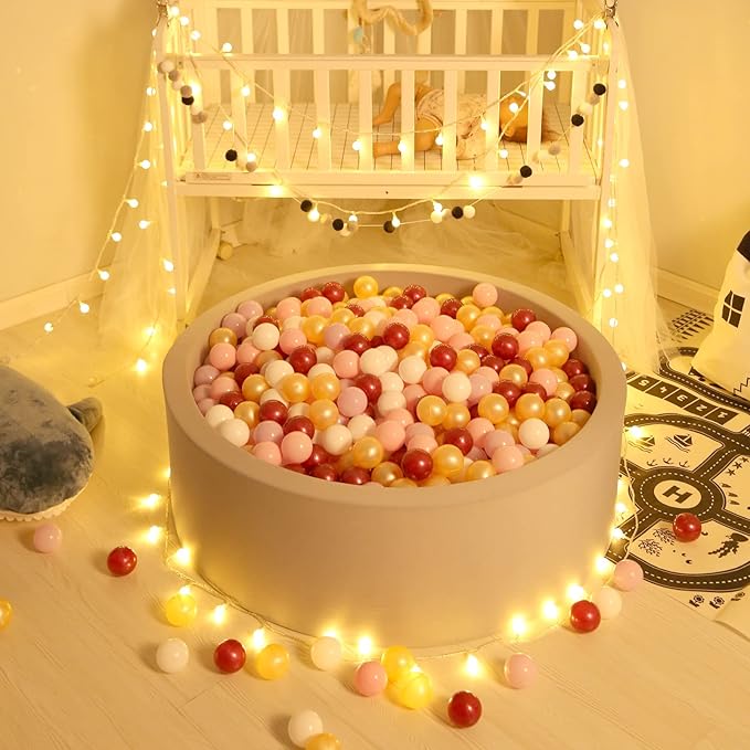 GOGOSO Pink Balls for Ball Pit - Pack of 100 Ball Pits Ball Pink, BPA Free Plastic Ball Toys Crush Proof Ocean Balls Phthalate Free for Girls Toddlers Indoor Outdoor - Pearl Pink Colors