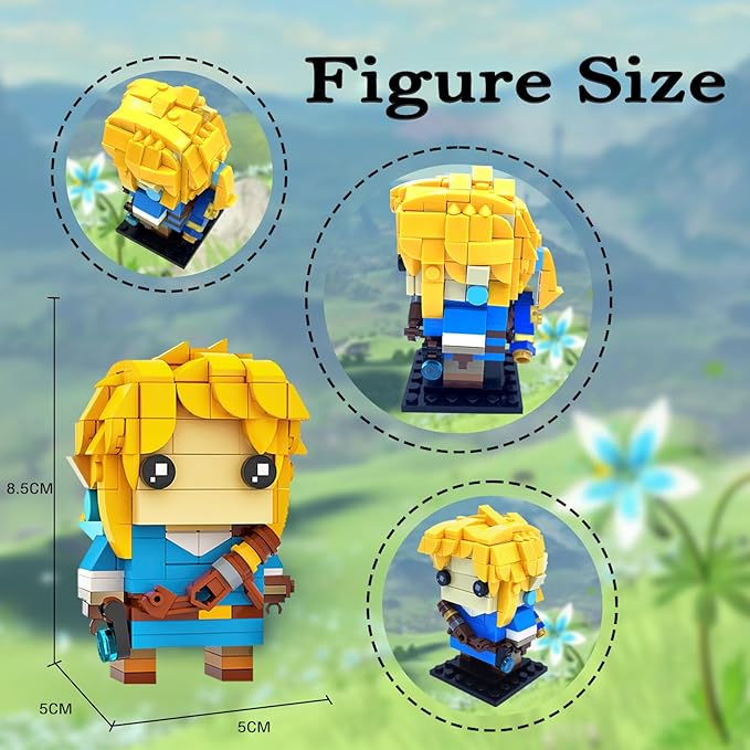 Breath of The Wild Link Building Sets for Adults Kids, Link Minifigure Building Kit,Game Player Collection Creative Building Blocks Model Toys,Compatible with Lego(248PCS)