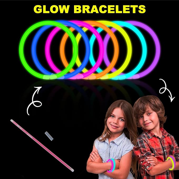 20 Pack Valentines Day Glow Heart Glasses Party Favor Supplies with 80 Glow Sticks & Connectors (for 20 Neon Glasses, 40 Bracelets or 13 Necklaces), Glow in Dark Accessories for Wedding Dance Camping