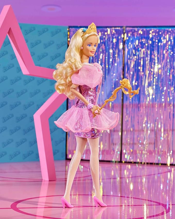 Barbie Rewind Doll & Accessories with Curly Blonde Hair & 1980s-inspired Prom Queen Outfit, Collectible & Displayable