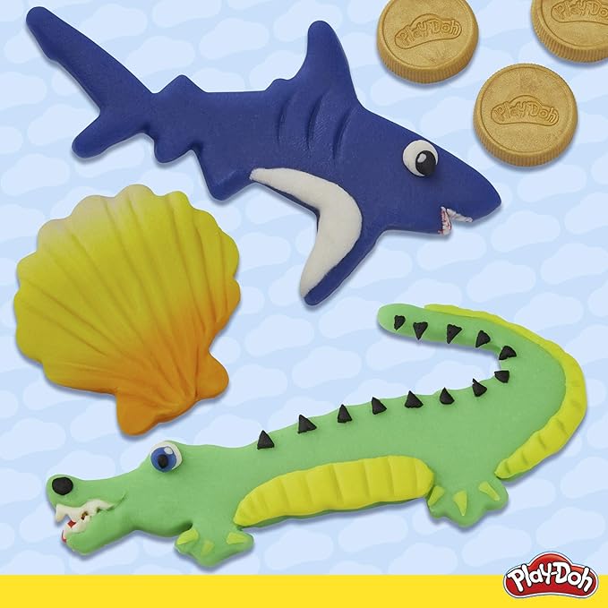 Play-Doh Pirate Theme 13-Pack of Non-Toxic Modeling Compound for Kids 3 Years and Up with 3 Cutter Shapes, Coin Mold, and Roller Tool (Amazon Exclusive)