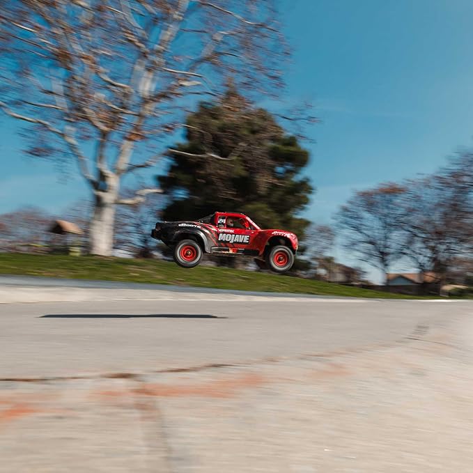 ARRMA RC Truck Mojave GROM 4x4 Smart Small Scale Desert Truck, RTR (with Battery and Charger Included) Red/Black ARA2104T1