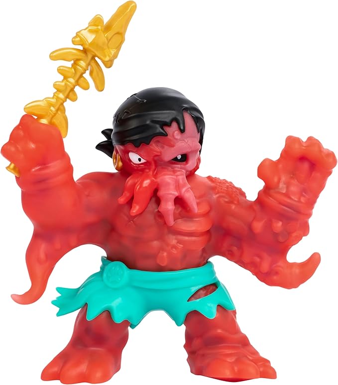 Heroes of Goo Jit Zu Cursed Goo Sea | Super Squishy, Goo Filled Toy Graplock Action Figure Hero Pack | with Color Changing Face That Reveals His Curse | Stretch Him 3 Times His Size