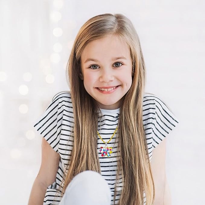 SOTOGO 24 Pieces Girls Necklaces and Rings Set Colorful Gift Party Favors Friendship Pretend Dress up Play Jewelry for Kids Child Toddler, Cute Style