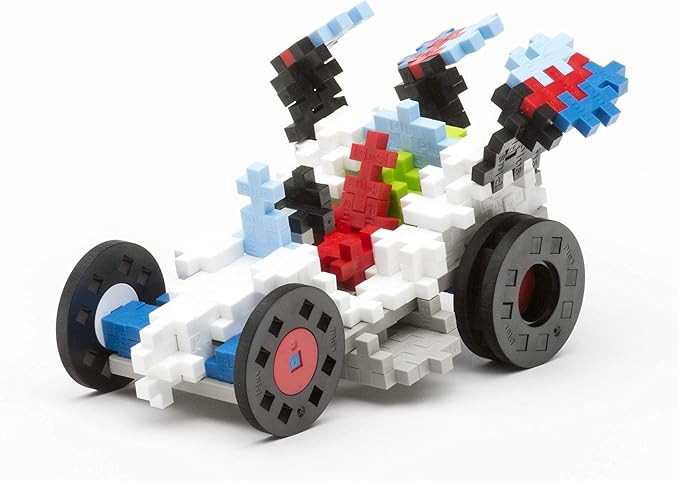 PLUS PLUS - Learn to Build Vehicles, 360 Pieces - Construction Building Stem / Steam Toy, Interlocking Mini Puzzle Blocks for Kids