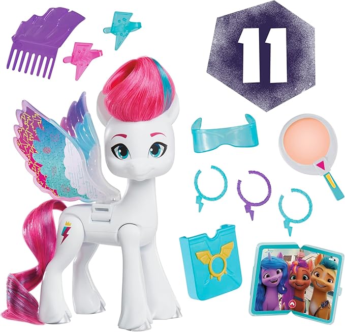 My Little Pony Dolls Zipp Storm Wing Surprise, 5.5-Inch Toy with Wings and Accessories, Toys for 5 Year Old Girls and Boys