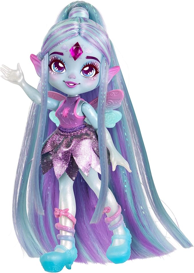 Magic Mixies Pixlings Deluxe Pack, Flyt The Dragonfly, Shimmer Reveal, Create & Mix Potion That Magically Reveals 6.5" Pixling Doll Inside Potion Bottle - Exclusive Mini Mixies & 6 Hair Accessories