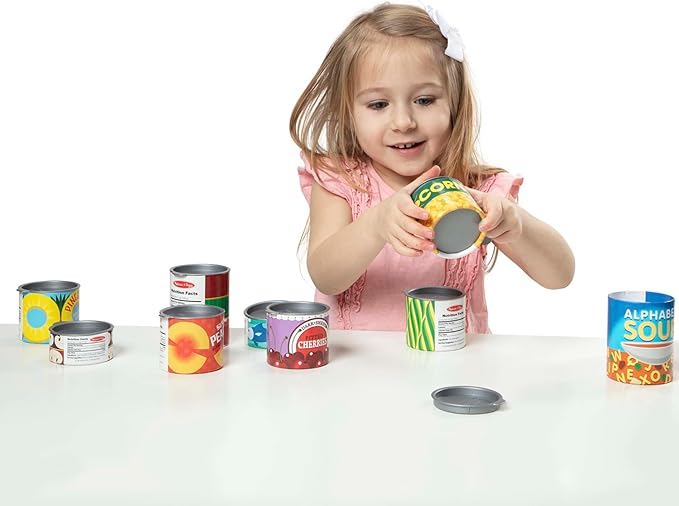 Melissa & Doug Canned Food Play Set Pretend Play Play Food 3+ Gift for Boy or Girl