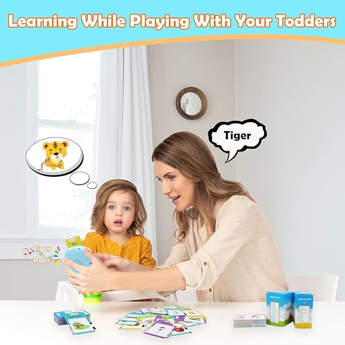 MAYAPHILOS Spanish and English Pocket Speech Therapy Toys with 224 Sight Words, Bilingual Flashcard Autism Sensory Learning Toys Montessori Educational Toys for Preschool Learning, Gifts for Toddlers