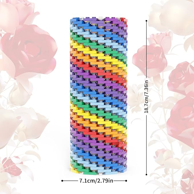 MOOXI-MOC Simulation Colorful Vase Building Set,Compatible with Lego Flower Bouquet 10280,DIY Creative Building Blocks Display Arrangement Household Decorative Toys(960pcs)
