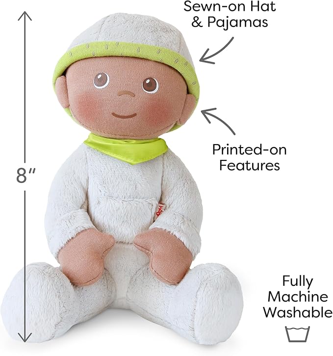 HABA Snug-up Doll Ollie 8" First Baby Doll - Machine Washable Gender Neutral for Ages Birth and Up