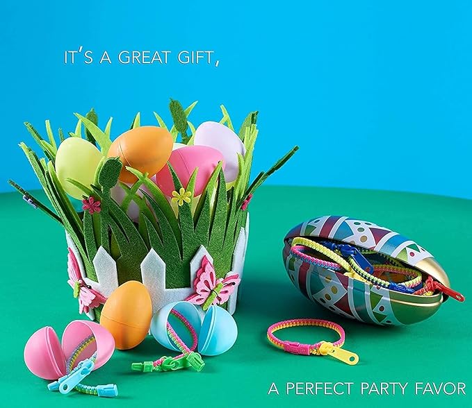 UpBrands Quiet Fidget Toys Party Favors for Kids, Friendship Zipper Bracelet 7 1/2” Sensory Bulk Set, Kit for Valentines, Birthday Goodie Bags, Easter Egg & Pinata Fillers, Student Incentive (36 Pack)