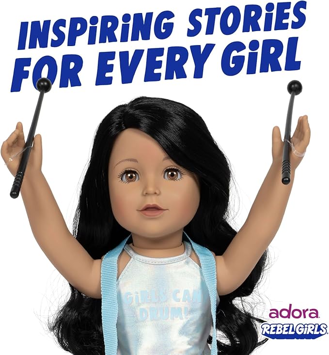 Adora 18" Rebel Girls Doll Collection - Inspired by Good Night Stories Rebel Girl Books - Premium Quality Soft and Movable Doll Body with Realistic Features - Creator