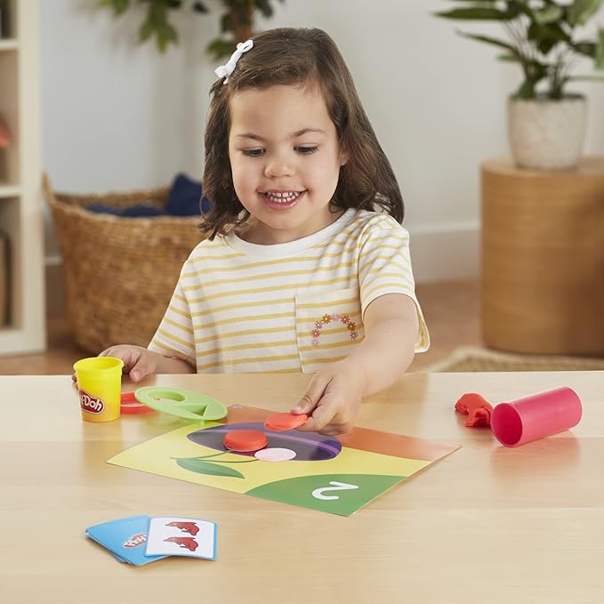 Play-Doh Create & Count Numbers Playset with 6 Double-Sided Playmats, 10 Counting Flashcards & 6 Cans, Back to School Classroom Supplies, Preschool Toys, Ages 2+ (Amazon Exclusive)