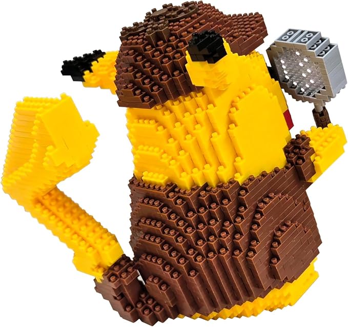 Building Bricks 1580+ Pieces Set - Classic Cartoon Characters Building Blocks - Mini Building Block for Boys Girls & Adults (Pikachu)