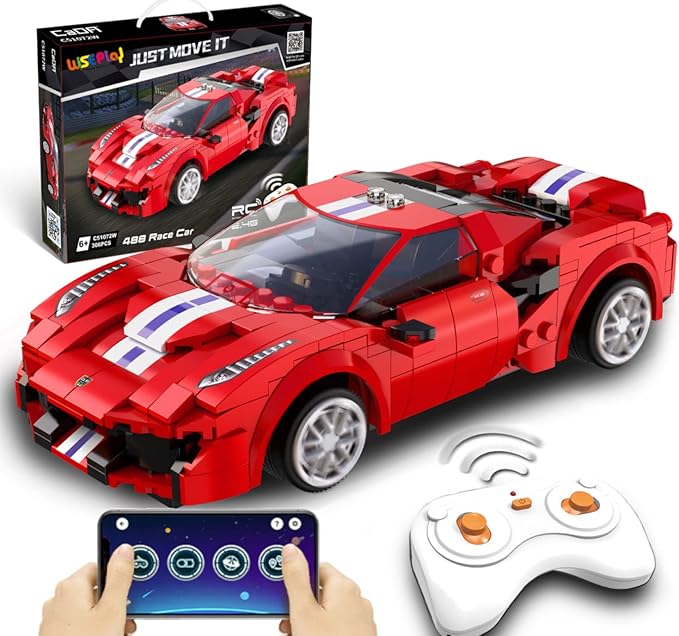 WISEPLAY STEM Toys for 7-10 Year Old Boys & Girls - 306Pcs RC Car Building Block Set - STEM Building Toys for Boys & Girls Ages 6-10 Years - Great Remote Control Car Birthday Gift for Kid
