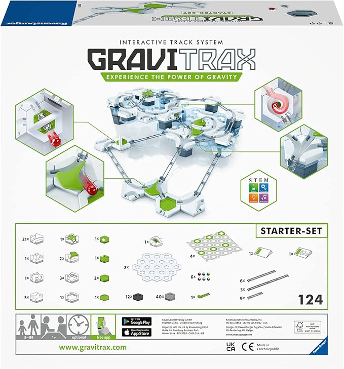 Ravensburger Gravitrax Starter Set Marble Run | STEAM Accredited Toy | Ideal for Kids Age 8 & Up | Perfect for Endless Indoor Family Activity | Ranked No.1 Marble Run System in The U.S.