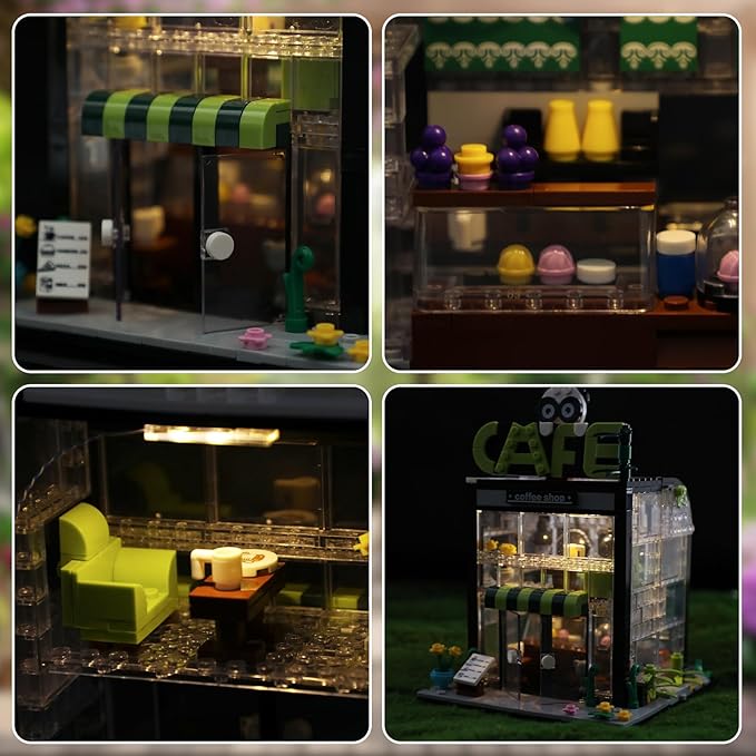 532pcs City Street Coffee Shop Building Blocks - Friend House Building Set, STEM Creative House Model, Great Present for Kids Boys Girls Ages 6+