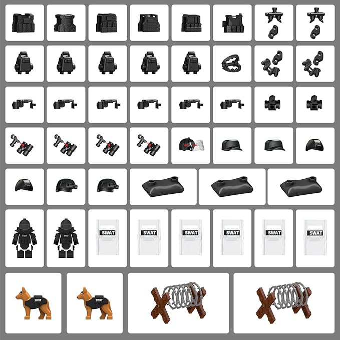 583 Piece Armory Building Set,WW2 Military Base Army Equipment Building Kit,STEM Battle Swat Team Toys,Weapon Pack Military Equipment Gear Sets,Christmas Birthday Gifts for Boys,Teens,Adults