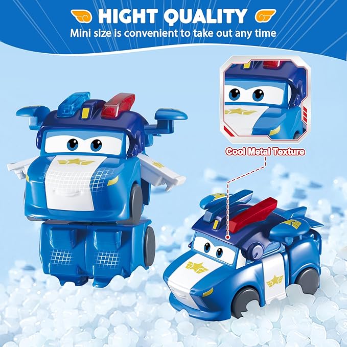 Super Wings Transformer Toys, 2 in Lucie Robot Transformer Action Figures, 2-in-1 Mode Robot Transformer Toys for Boys Girls 4-6 6-8, Fun Plane Toys for Boys Toddlers Kids Age 3 4 5 6 7 8