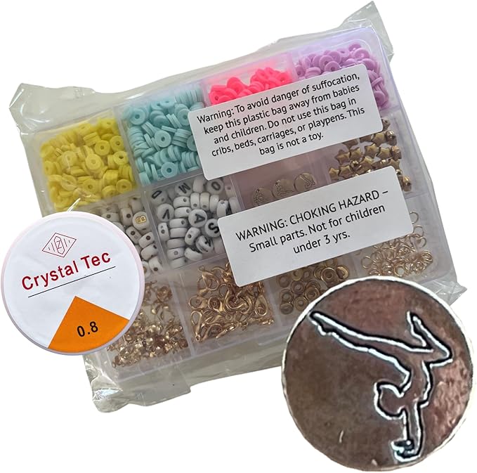 Gymnastics Bracelet Kit for Girls - DIY Friendship Bracelets for Gymnasts - Fun Gymnastics Gift for Girls