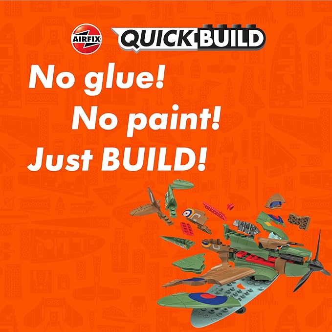Airfix Quickbuild Supermarine Spitfire Airplane Brick Building Plastic Model Kit J6000