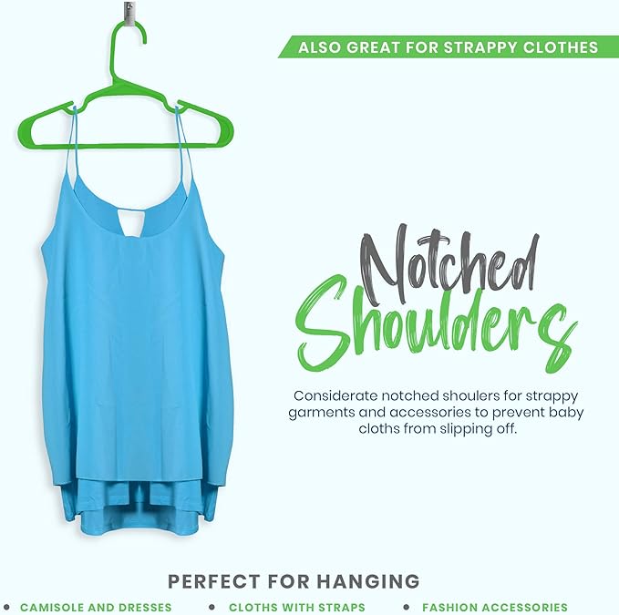 Utopia Home 40 Pack Kids Hangers - 11.5 Inch Plastic Baby Hangers for Closet - Childrens Hanger for Clothes & Infant Hanger for Closet - Ideal for Everyday Standard Use (Green)