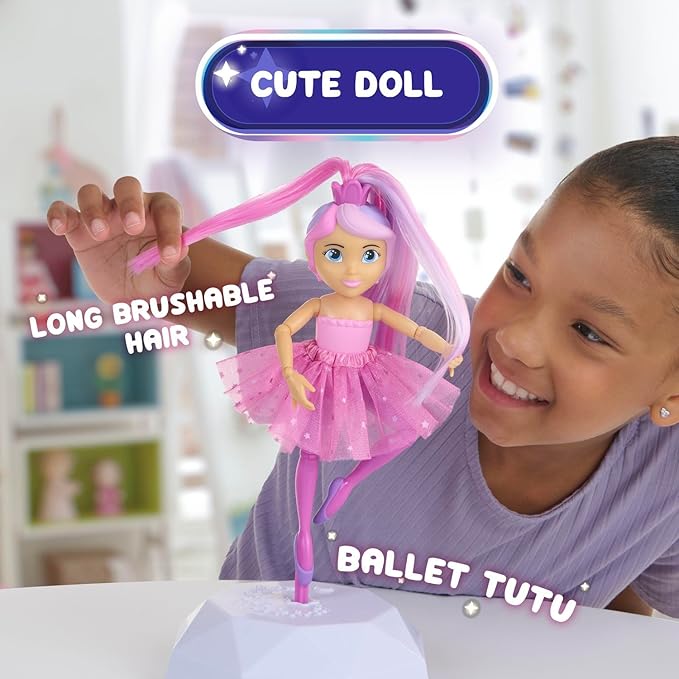 WowWee Twirl Along Dancing Doll, Lena Ballerina, with Wand and Light-Up Stage (Ages 3+)