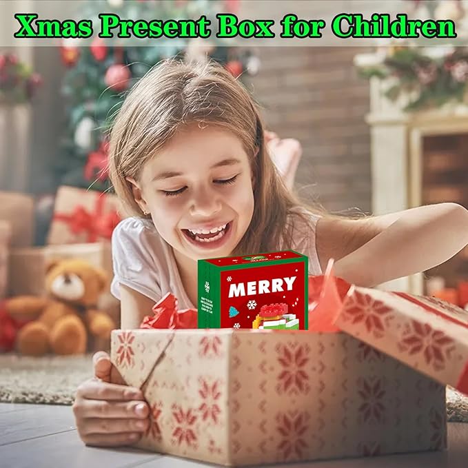 Christmas Sledges Building Blocks Set Compatible with Lego Advent Calendar 2024 Stacking New Toys Holiday Present Box New Year Xmas Gifts for Kids for Boys & Girls and Adults