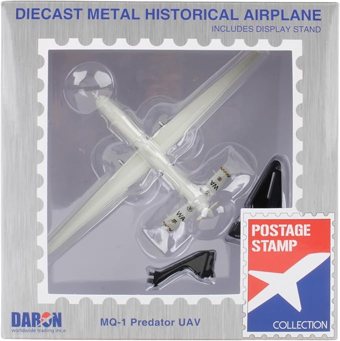 Daron Worldwide Trading Postage Stamp RQ-1 USAF Predator UAV Drone W/Hellfire Missile