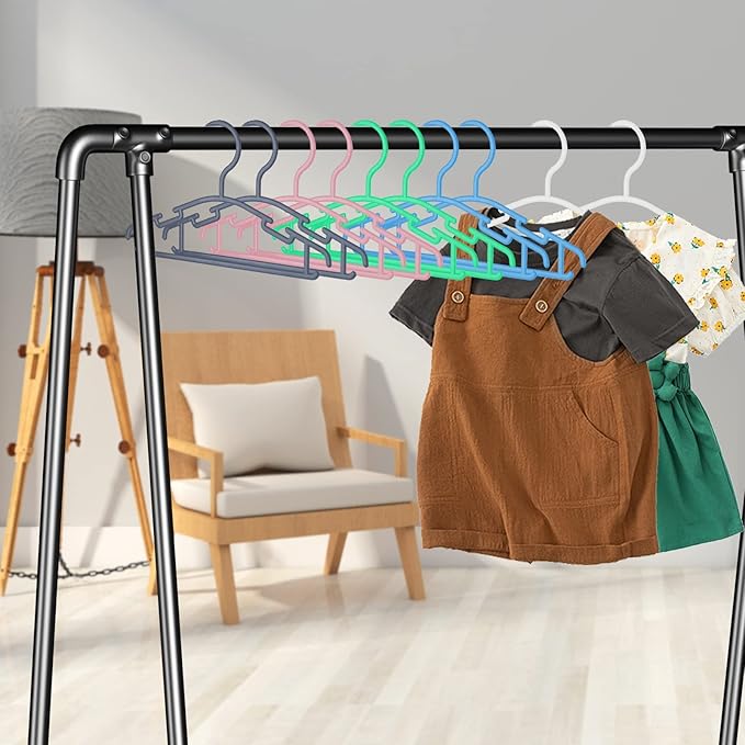60 Pack Grey Baby Nursery Closet Hangers,Non-Slip Laundry Infant Pant Hanger for Newborn Clothes Gift,Ultra-Thin Child Coat Hanger for Girl Boy Toddler Kid