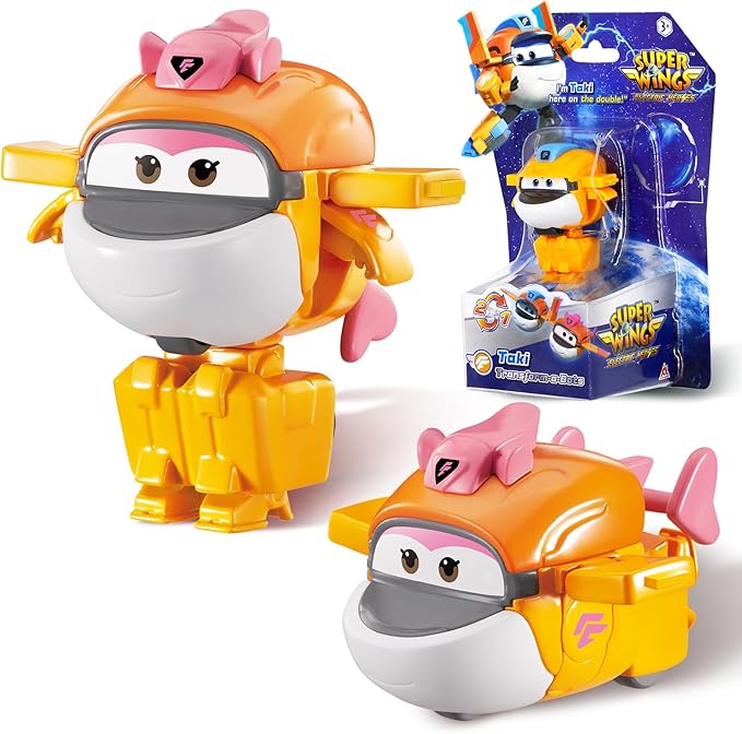 Super Wings Transformer Toys, 2 in Tiki Robot Transformer Action Figures, 2-in-1 Mode Robot Transformer Toys for Boys Girls 4-6 6-8, Fun Plane Toys for Boys Toddlers Kids Age 3 4 5 6 7 8