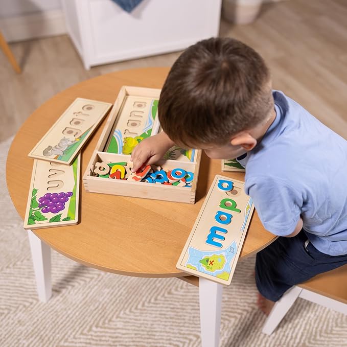 Melissa & Doug Spanish See & Spell Educational Language Learning Toy - FSC Certified
