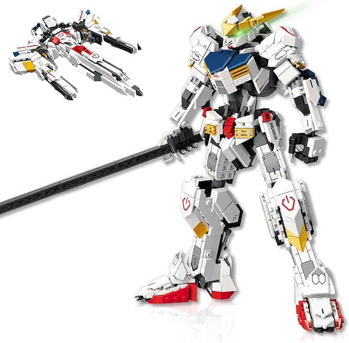 Velance Mech Robot Transforming Building Blocks Set, Warrior City Mech & Fighter Jet Building Toy Kit, Mecha Robot Building Block Model for Kids & Adults, Birthday, Valentine's Day Gift(952 Pcs)