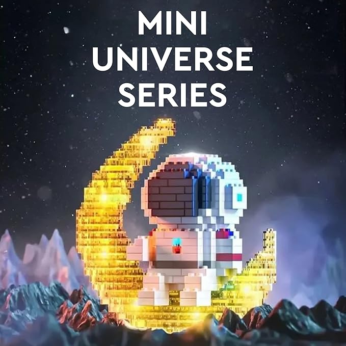 Finger Rock Astronaut Mini Building Sets for Adults, Micro Blocks Cool Small Toys Building Kit, Coolest Gifts for Teen 12+ Boys Girls to Build - Compatible with Nano(388 PCS)