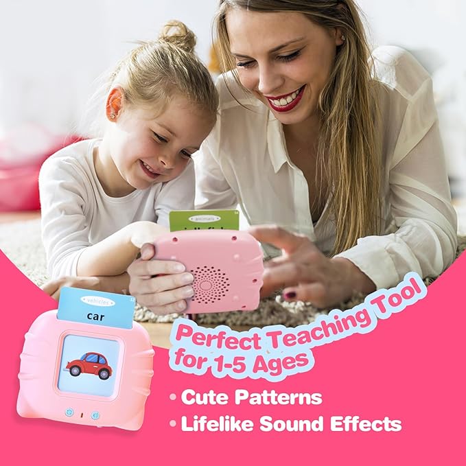 Talking Flash Cards for Toddlers 2-4 Years,Toddler Flash Cards,Audible Flashcards for Children,Gifts for Age 1 2 3 4 5 Year Old Boys and Girls,224 Sight Words Flash Cards Kindergarten