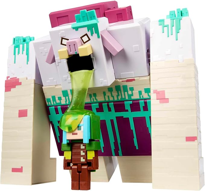 Mattel Minecraft Legends Action Figure, Devourer with Slime Attack Move & Accessory, Collectible Toy in 3.25-inch Scale