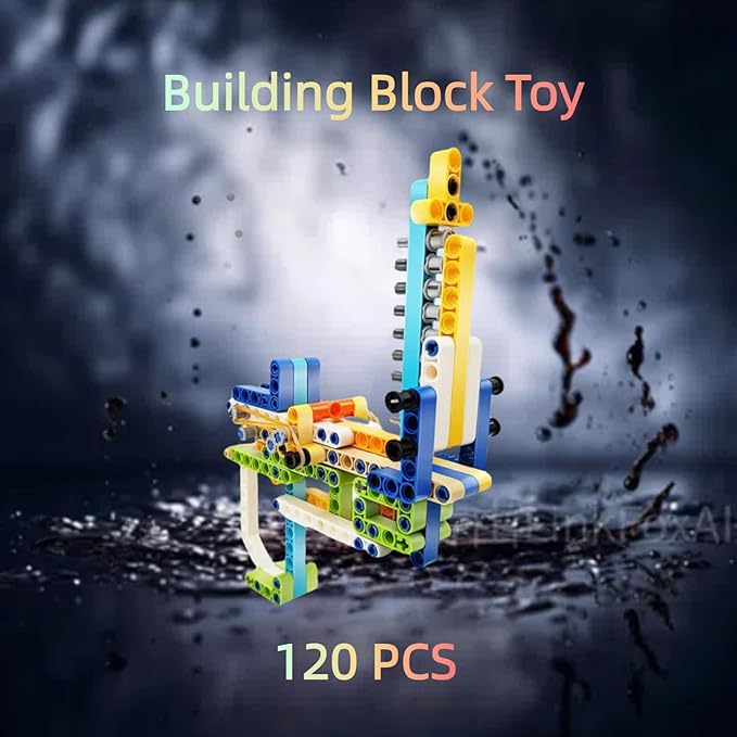 Toy Gun Building Blocks Blaster Assembly Toy Erector Sets Mini Gun Model Kit Construction Set, DIY Nerf Gun Blasting Splicing Brick for Kids Ages 6+ Building Toy for Boys and Girls (HMG120)
