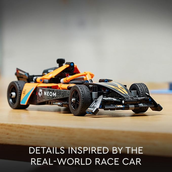 LEGO Technic NEOM McLaren Formula E Toy Cars - Building Toy for Kids, Boys & Girls, Ages 9+ - McLaren Race Car with V10 Engine & Steering - Gift Idea for Birthdays - 42169