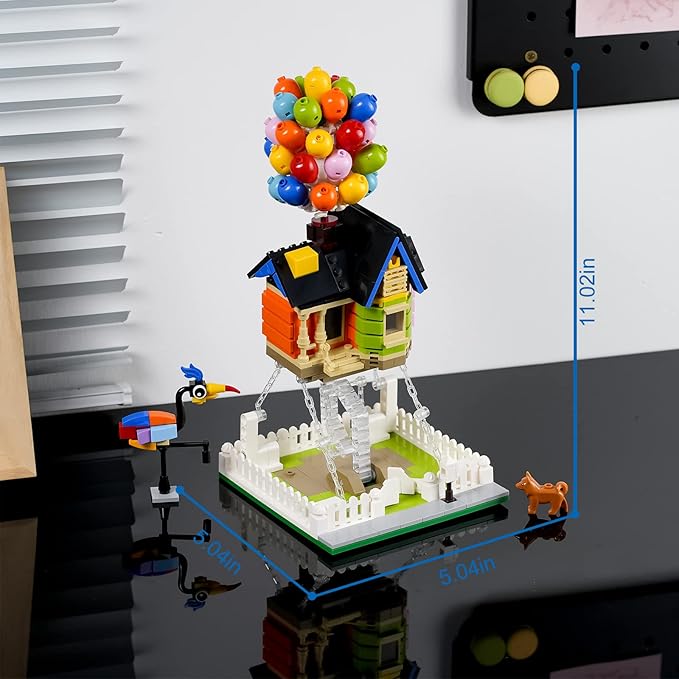 ENJBRICK Up Balloon House Building Kit for Kids Age 8-14 Yrs,Creative Building Block Set 635 pcs,Girl Toys for Christmas and Birthday Gifts,Tensegrity Sculptures Building