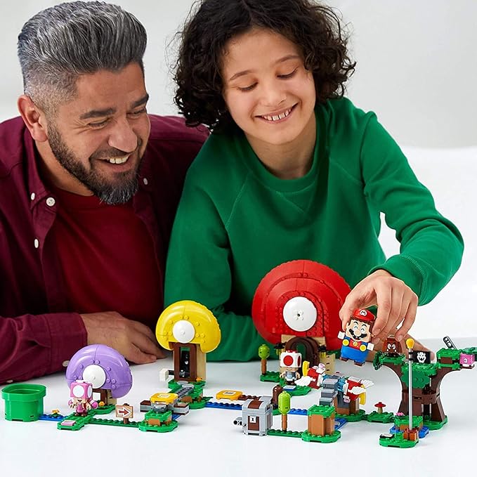 LEGO Super Mario Toad’s Treasure Hunt Expansion Set 71368 Building Kit; Toy for Kids to Boost Their Super Mario Adventures with Mario Starter Course (71360) Playset (464 Pieces)