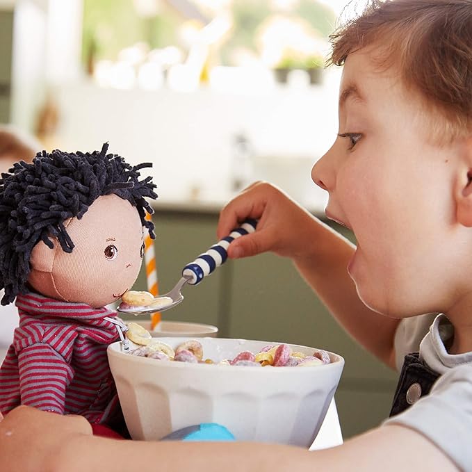 HABA William 12" Soft Boy Doll - Machine Washable with Removable Clothing and Embroidered Face