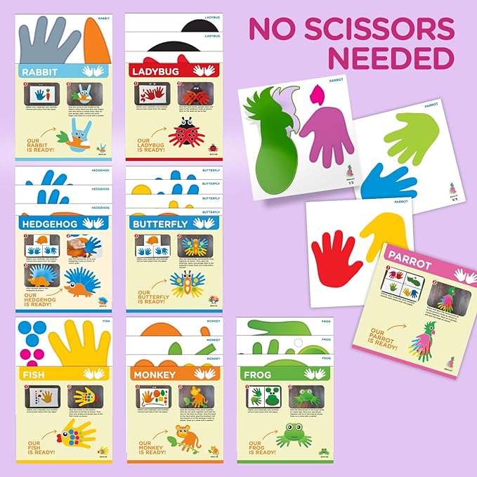 Arts and Crafts Kit for Toddlers Ages 3+ Years. Easy Animal Crafting for Kids