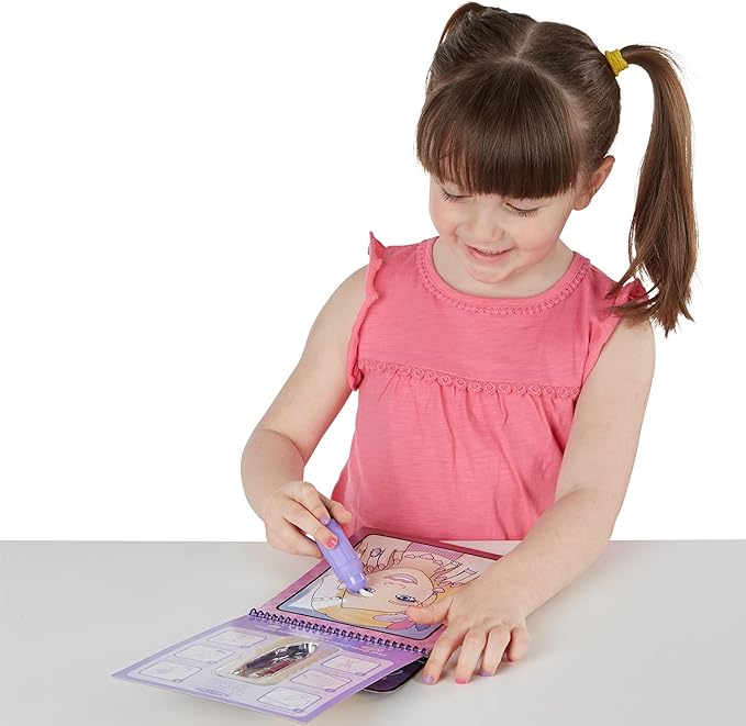 Melissa & Doug On the Go Water Wow! Reusable Water-Reveal Activity Pad - Makeup and Manicures - FSC Certified