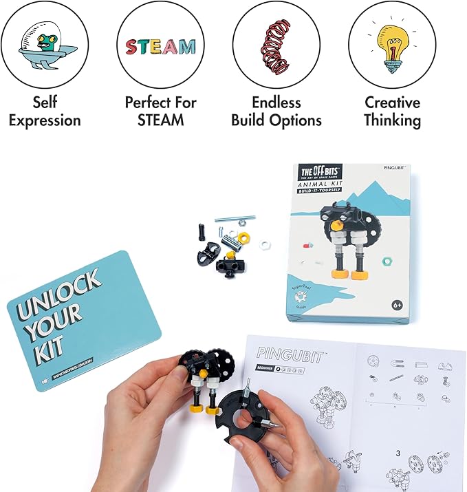 Stem Building Toys, Educational Build Your Own Robot Toy for Kids Age 6 7 8 9+ Year Old Boys and Girls, Animal Stem Toys Engineering Kit, Construction Toys Steam Gift - Penguin